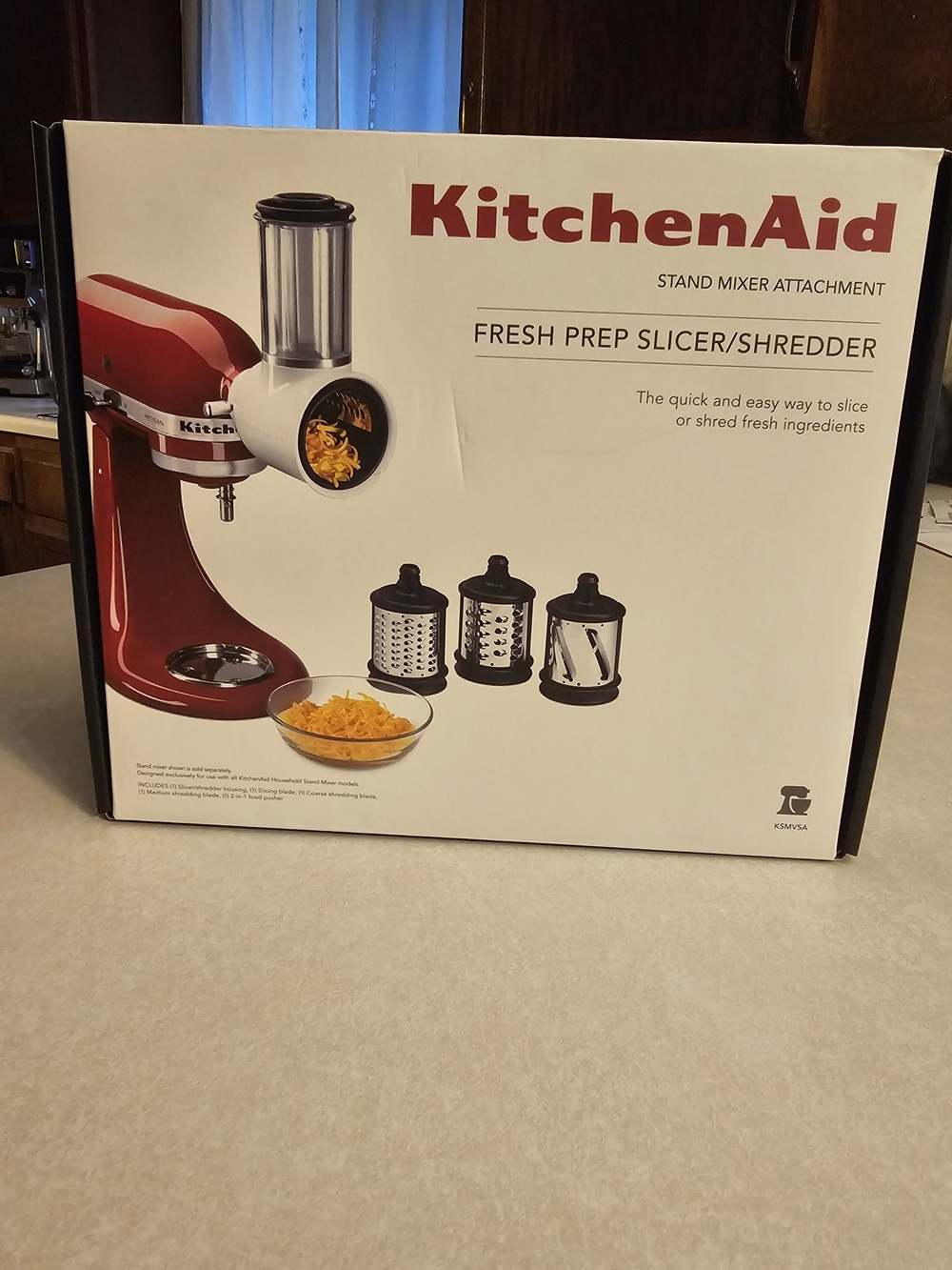 KitchenAid Red Fresh Prep Slicer/Shredder Stand Mixer Attachment *NEVER OPENED*